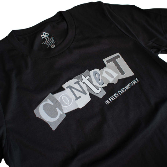Content In Every Circumstance - Black Tee